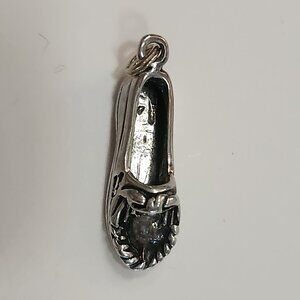 Vintage Sterling Silver 3D Moccasin Charm